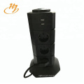 Black 2-USB 4-Layers Vertical Tower Socket